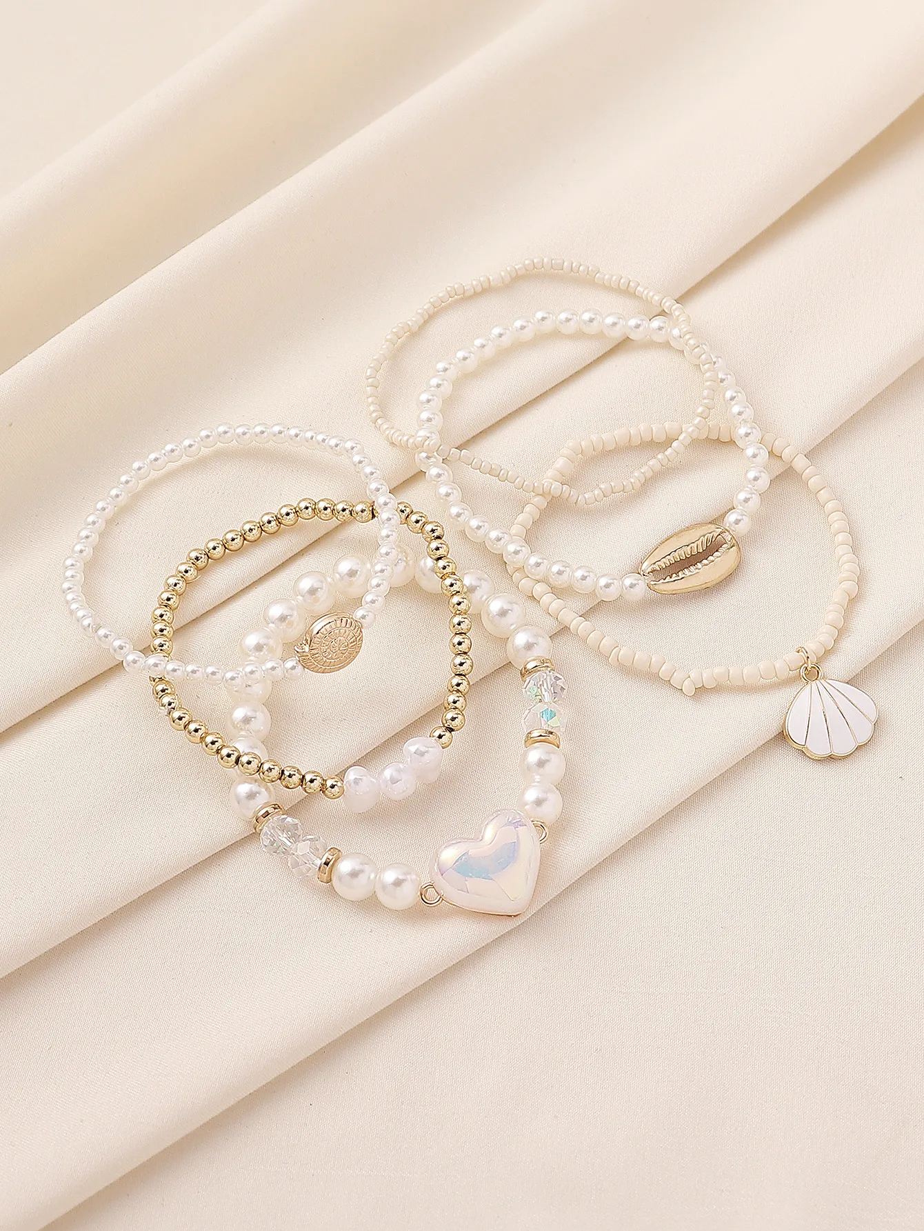 CCB Perle D'Imitation Plastique Hawaïen Style Coréen Coquille Bracelet De Cheville display picture 3