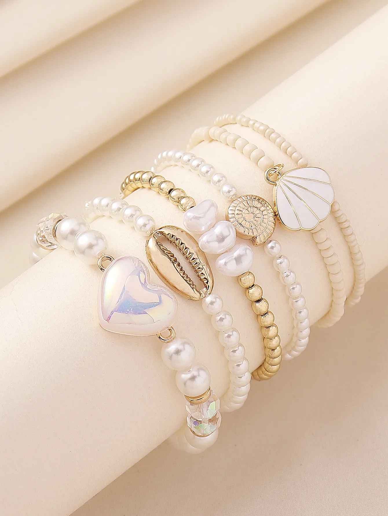 CCB Imitation Pearl Plastic Hawaiian New Style Shell Anklet display picture 2