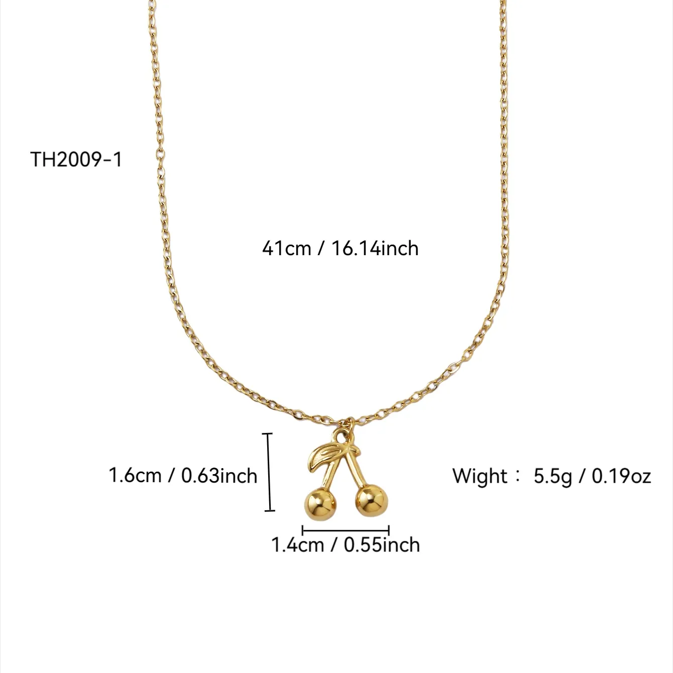 Élégant Femme Acier Inoxydable 304 Cerise Plaqué Or 18K Femmes Ensemble De Bijoux display picture 7