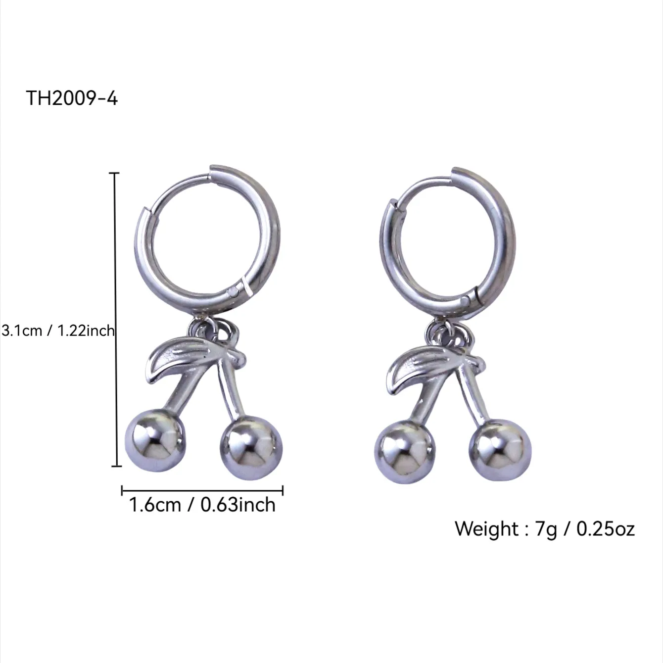 Élégant Femme Acier Inoxydable 304 Cerise Plaqué Or 18K Femmes Ensemble De Bijoux display picture 11