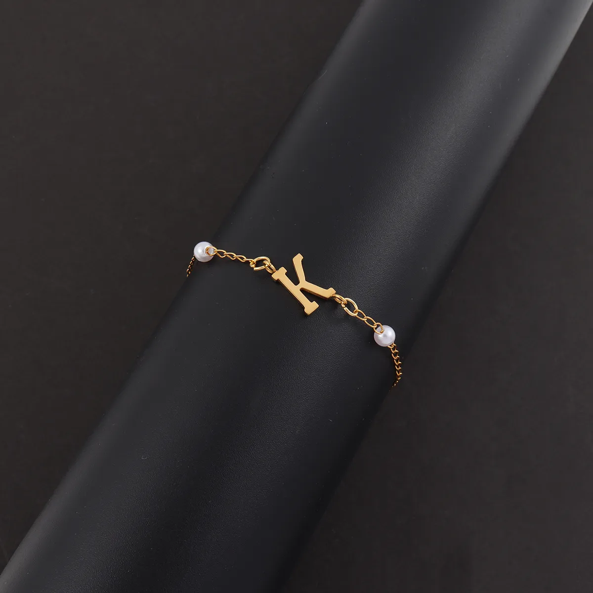 Letter Casual Simple Style Classic Style 304 Stainless Steel Artificial Pearl Copper Bracelets Wholesale display picture 3