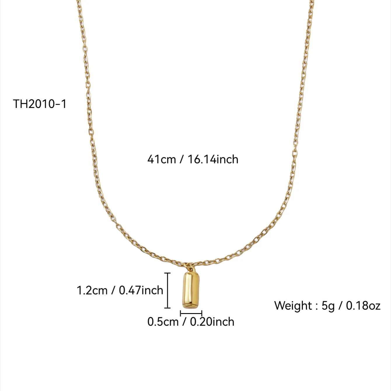 Géométrique Élégant Femme Acier Inoxydable 304 Plaqué Or 18K Pendentif Fermeture À Boucle De Type Homard display picture 7