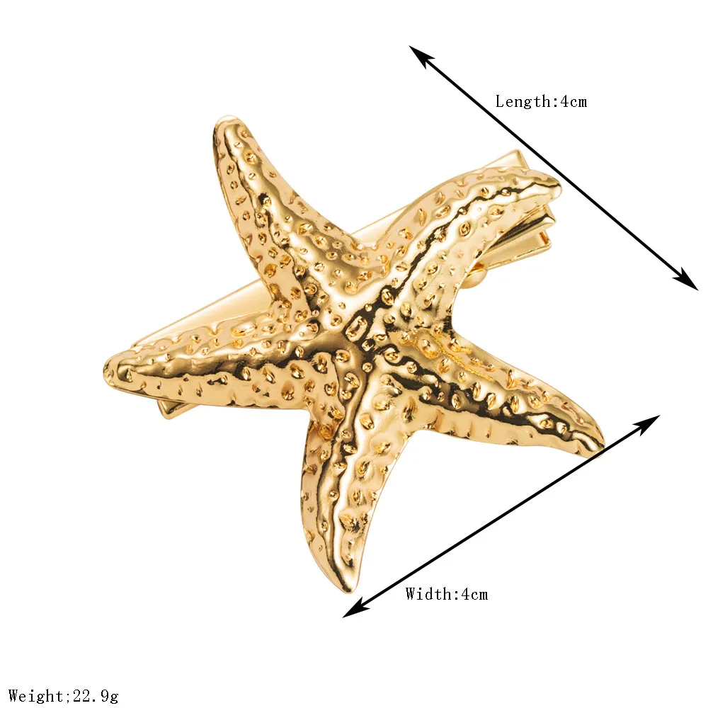 Women's Starfish Cute Hawaiian Alloy Plating Hair Clip display picture 1