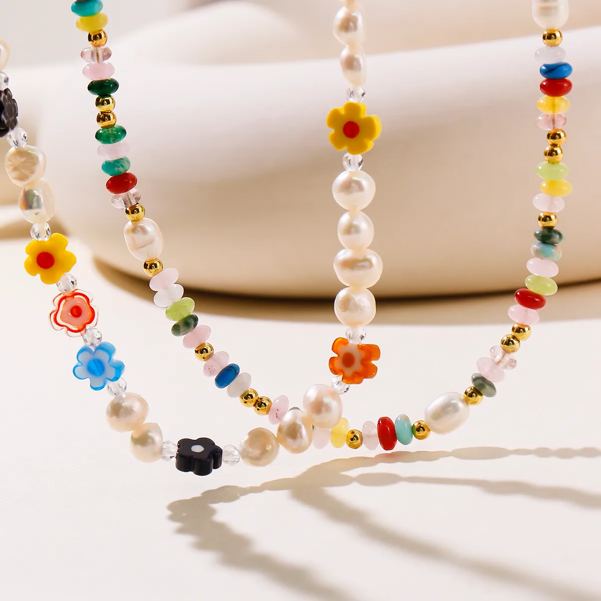 Flower Luxurious Queen Romantic Natural Stone Freshwater Pearl Necklace Wholesale display picture 4