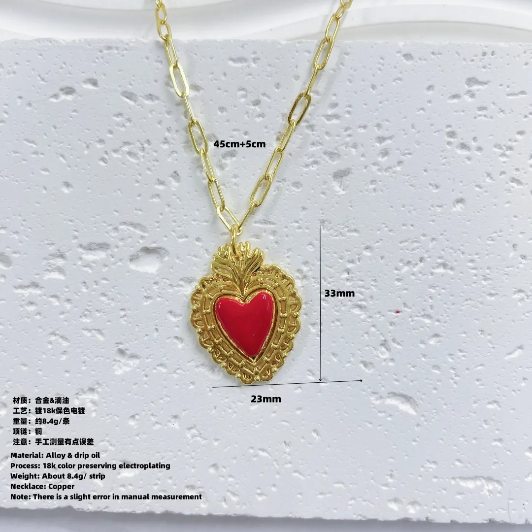 Double Love Angel Demon Glam Gothic Exaggerated Copper 18K Gold Plated Pendant Necklace Polishing Lobster Trigger Clasp Closure display picture 22