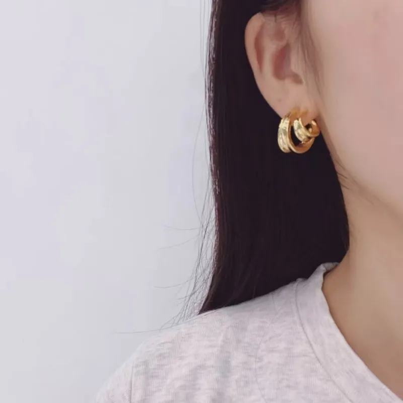 1 Pair C Shape Lady Simple Style 304 Stainless Steel Ear Studs display picture 5