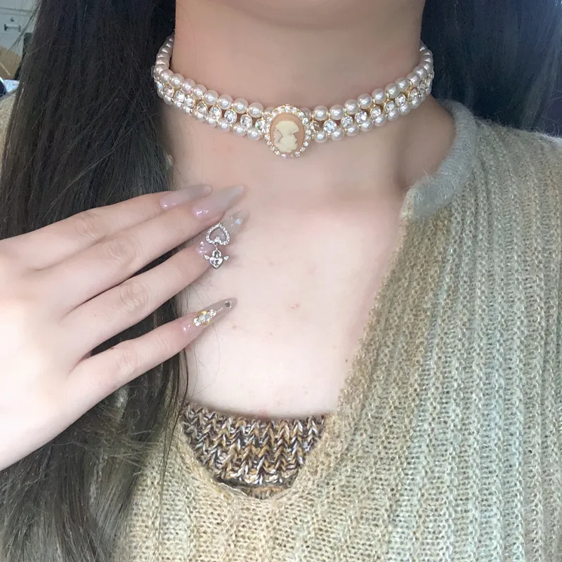 Elegant Vintage Style Wedding Artificial Gemstones Artificial Pearl Alloy Avatar Inlay Pearl Women's Jewelry Set display picture 7