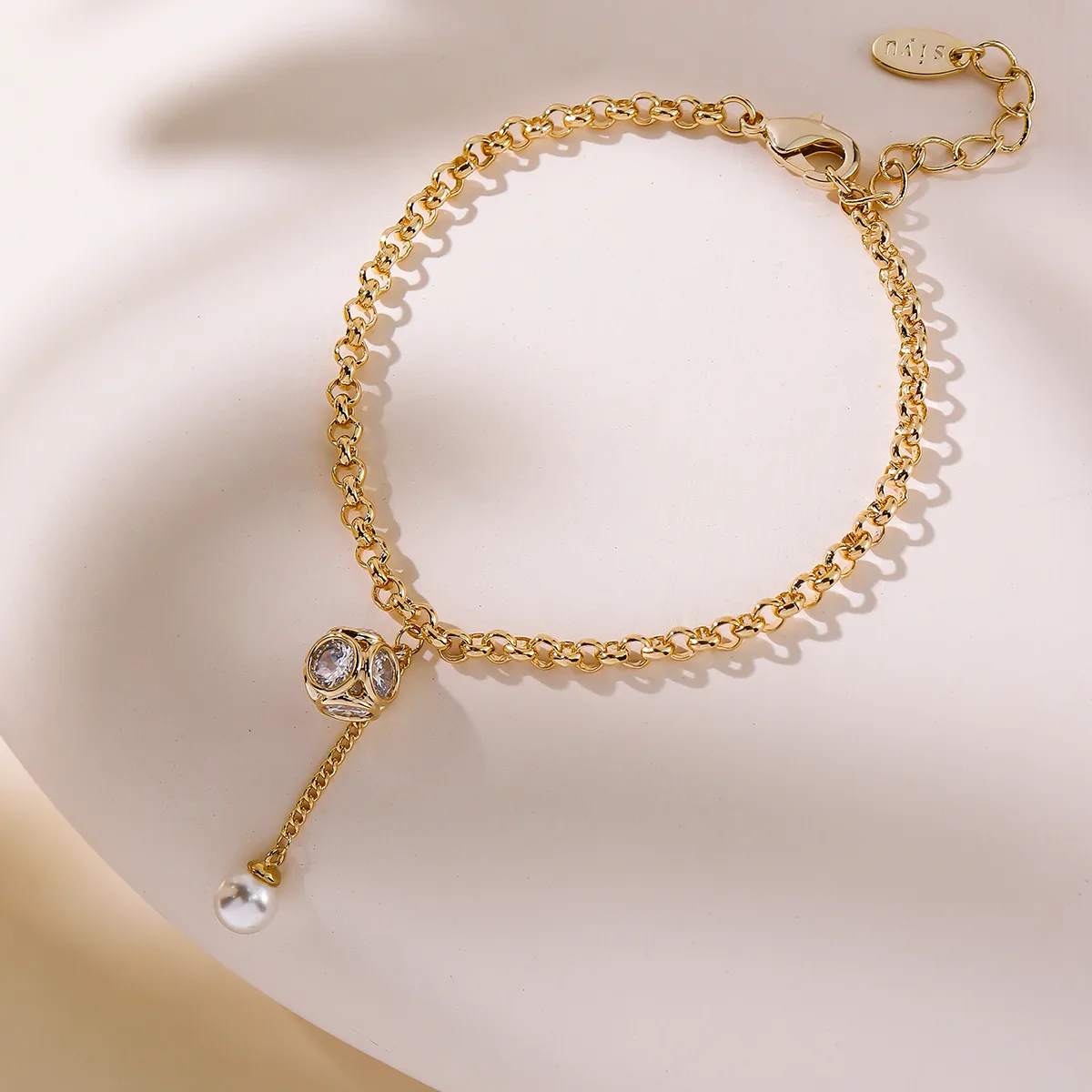 Forme De Cœur Classique Luxueux Romantique Le Cuivre Bracelets Fermeture À Boucle De Type Homard display picture 4