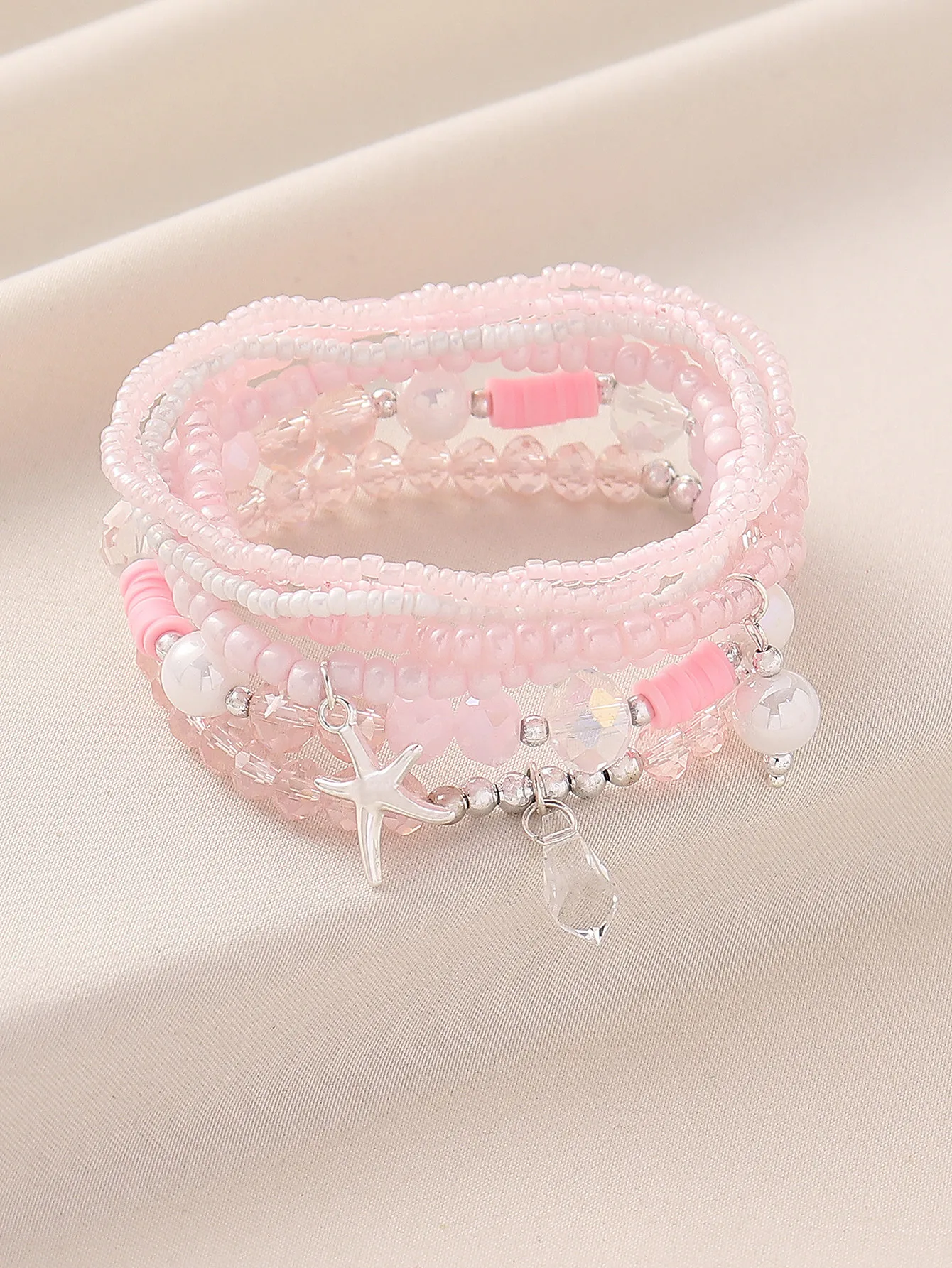 Imitation Pearl Mostacilla Rhinestone Cartoon Style Sweet Super Immortal Starfish Anklet display picture 8