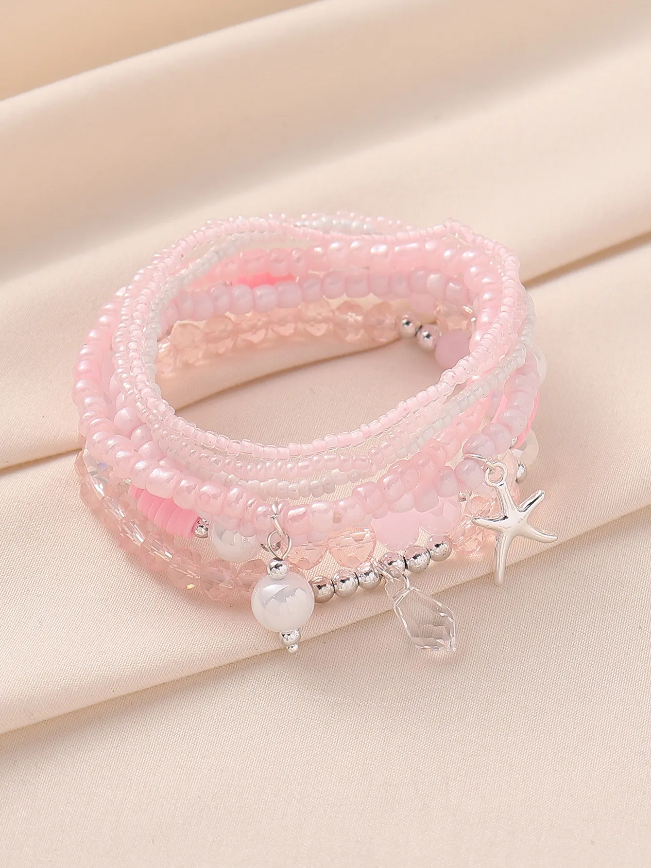 Imitation Pearl Mostacilla Rhinestone Cartoon Style Sweet Super Immortal Starfish Anklet display picture 7