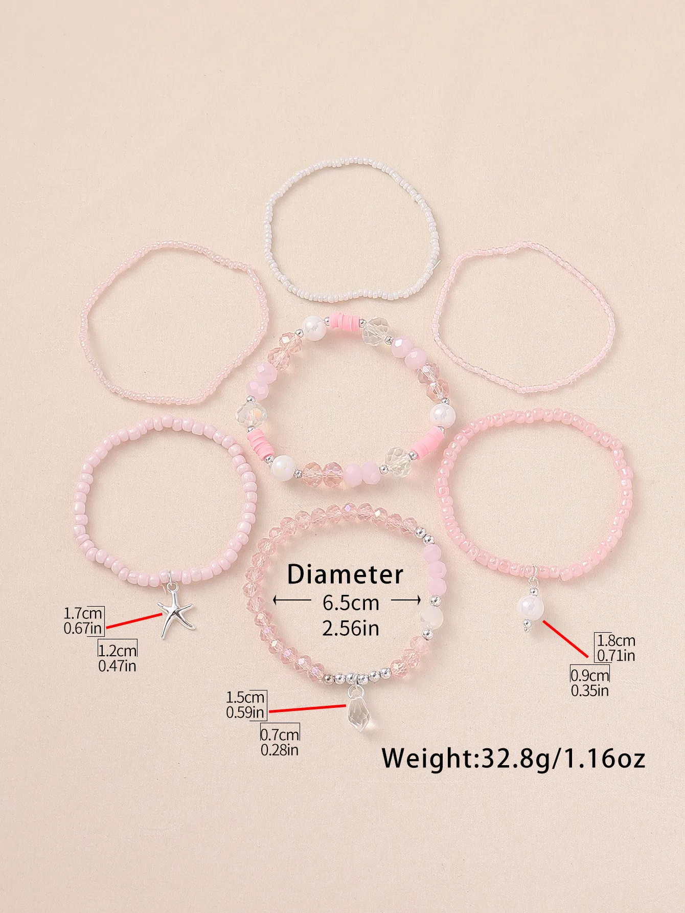 Imitation Pearl Mostacilla Rhinestone Cartoon Style Sweet Super Immortal Starfish Anklet display picture 6