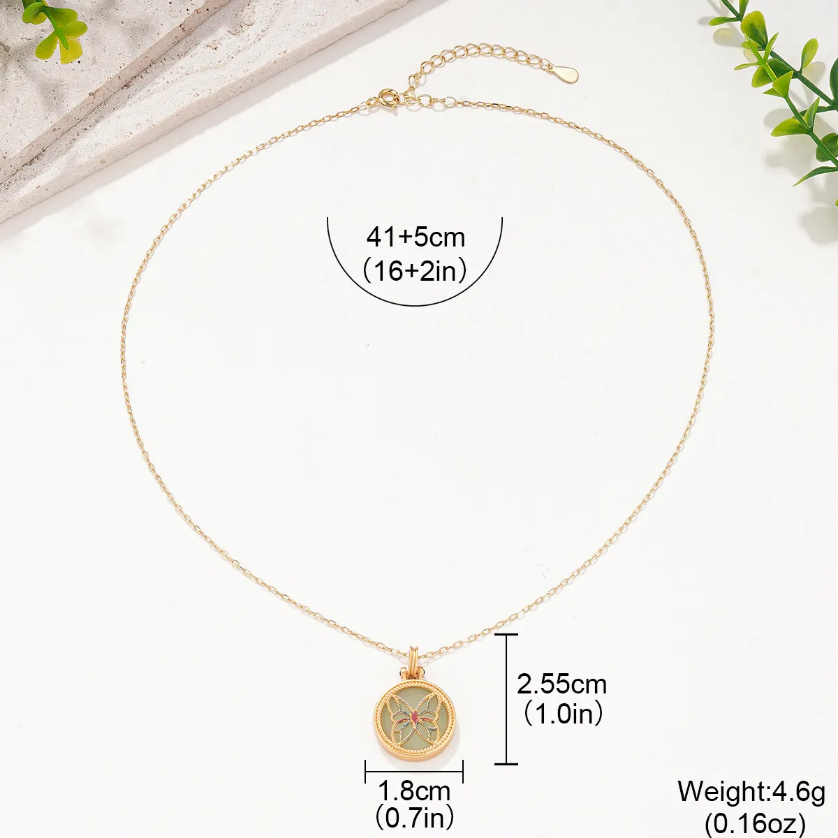 Butterfly Casual Elegant Vacation Copper 18K Gold Plated Pendant Necklace Lobster Trigger Clasp Closure display picture 5