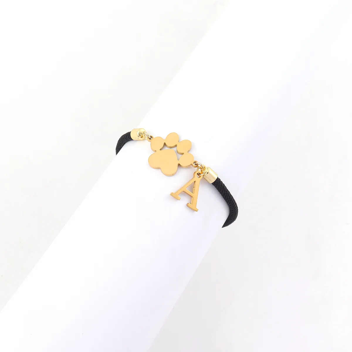 Letter Paw Print Elegant Simple Style Classic Style Zircon 304 Stainless Steel Nylon Bracelets Wholesale display picture 4