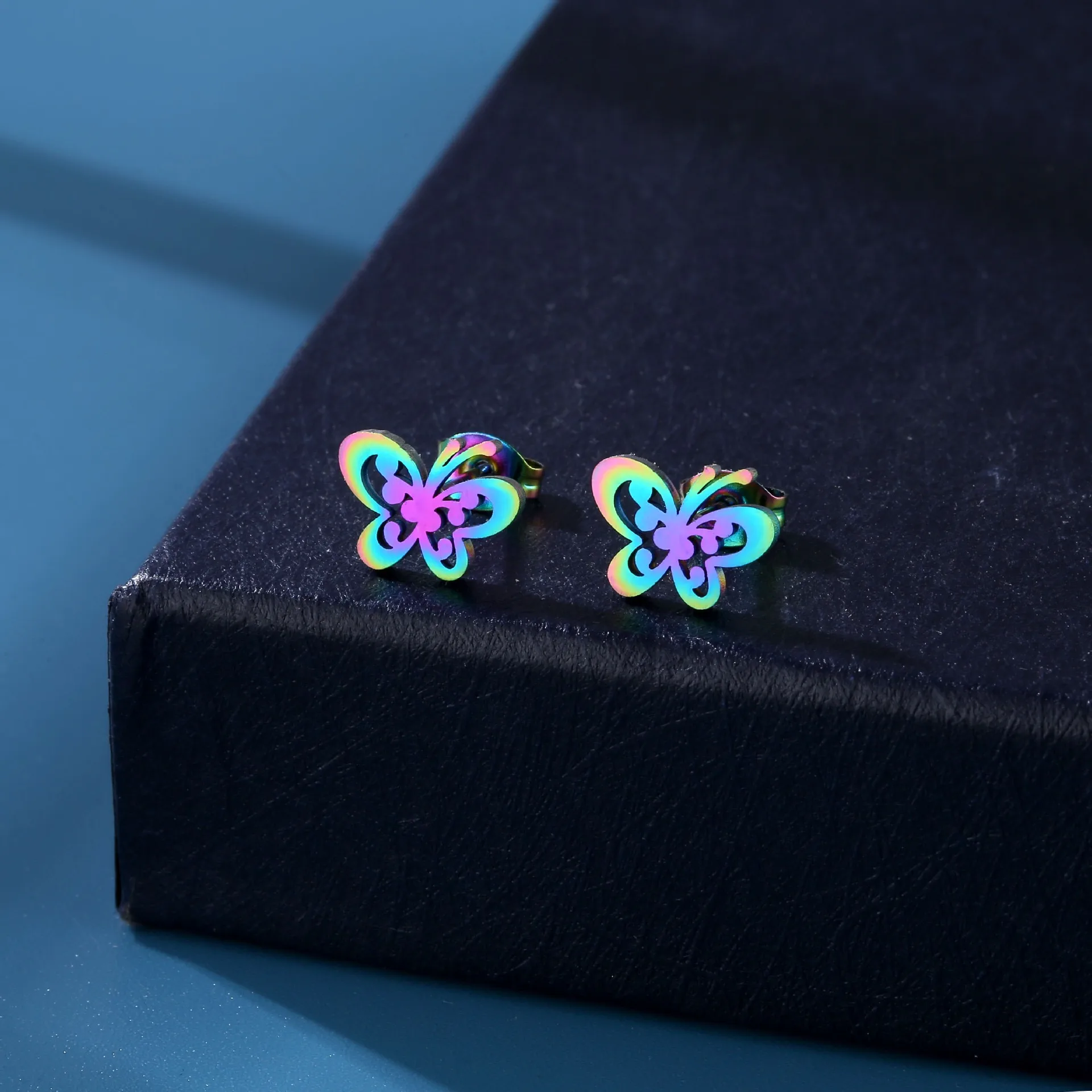 Lady Simple Style Classic Style 201 Stainless Steel Butterfly Christmas Women's Jewelry Set display picture 4