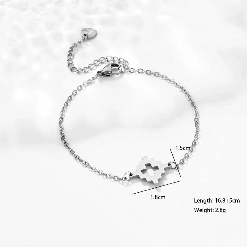Cross Hip-Hop Bohemian Simple Style 201 Stainless Steel Bracelets In Bulk display picture 1