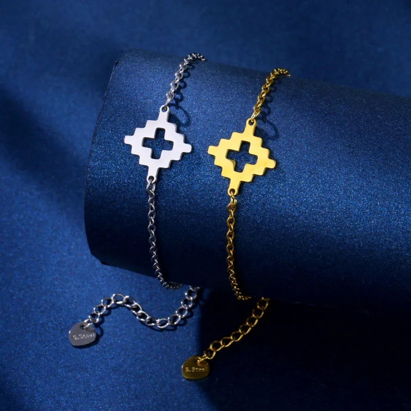 Cross Hip-Hop Bohemian Simple Style 201 Stainless Steel Bracelets In Bulk display picture 3