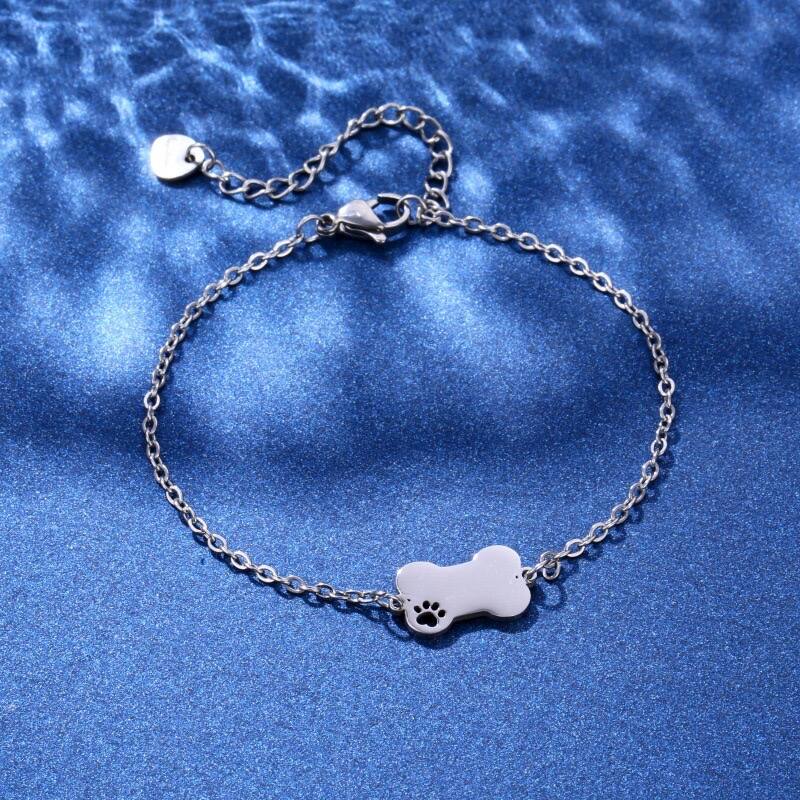 Os De Chien Mignon Hip Hop Bohémien Acier Inoxydable 201 Bracelets En Masse display picture 4