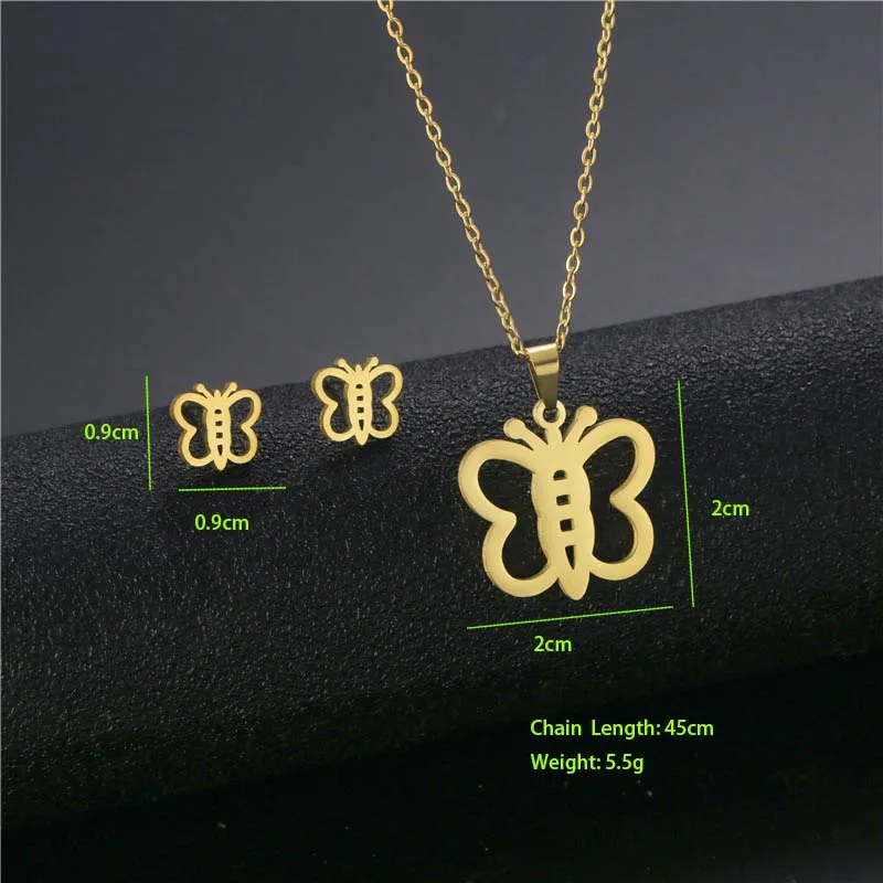 Bohémien Style Simple Style Classique Acier Inoxydable 201 Papillon Femmes Ensemble De Bijoux display picture 1
