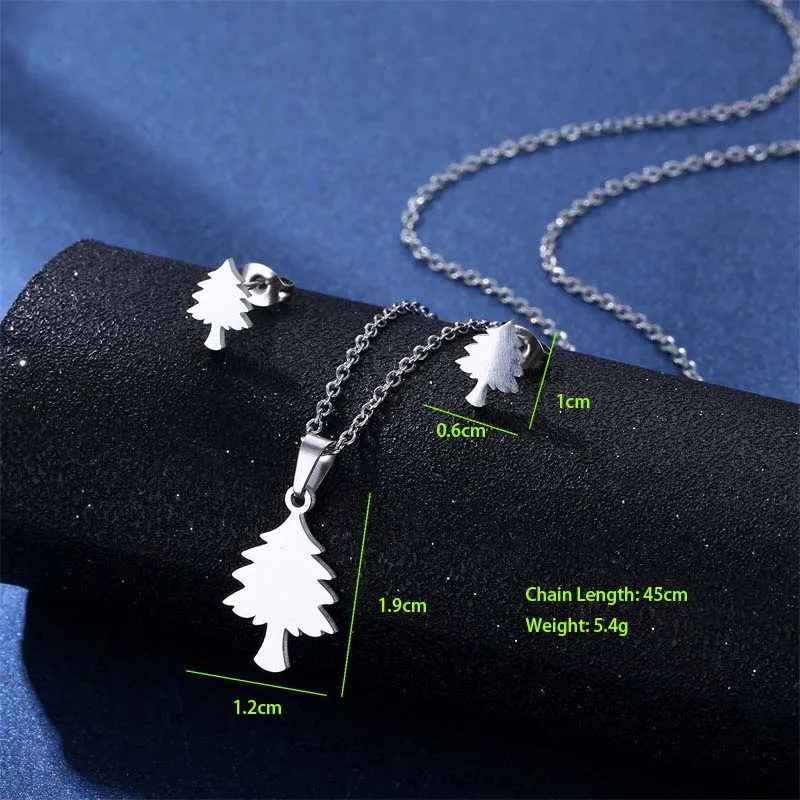 Bohemian Simple Style Classic Style 201 Stainless Steel Christmas Tree Women's Jewelry Set display picture 1