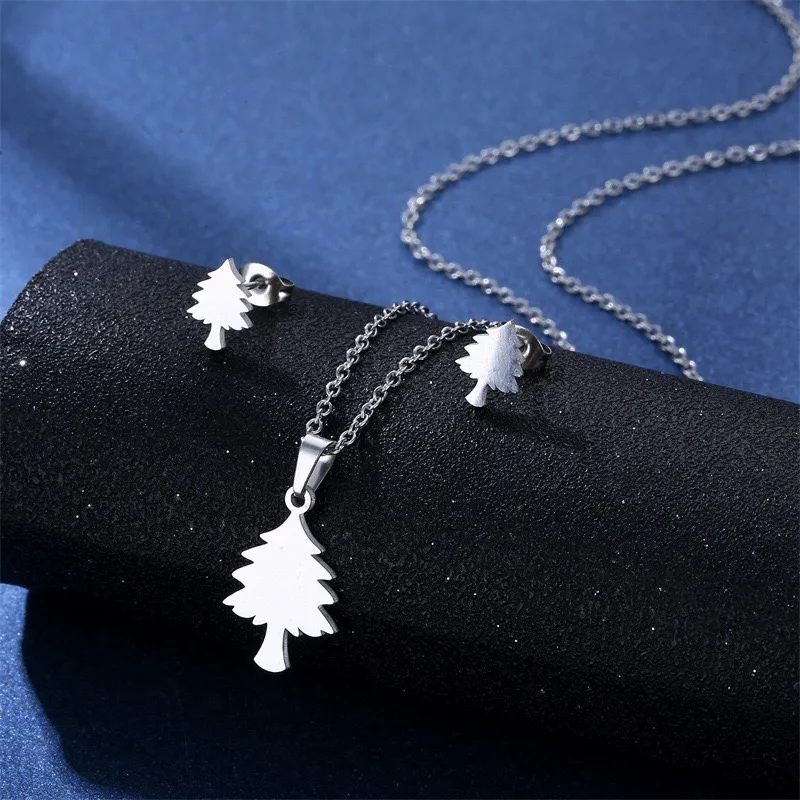 Bohemian Simple Style Classic Style 201 Stainless Steel Christmas Tree Women's Jewelry Set display picture 2