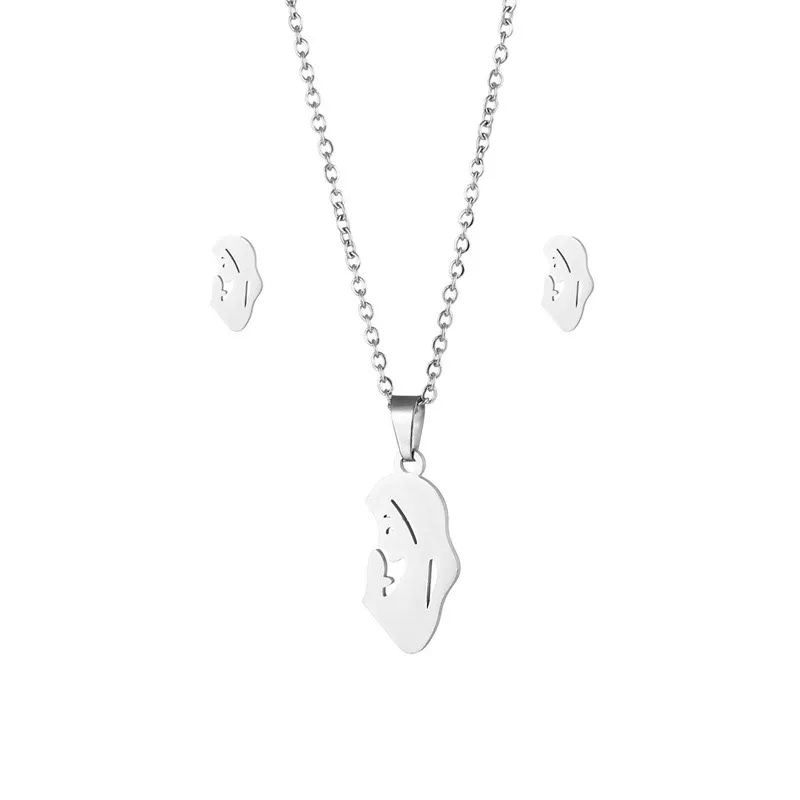 Bohemian Simple Style Classic Style 201 Stainless Steel Human Mother'S Day Women's Jewelry Set display picture 2