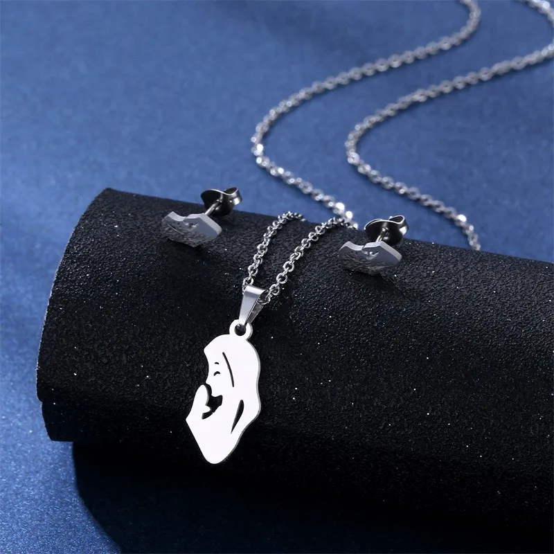 Bohemian Simple Style Classic Style 201 Stainless Steel Human Mother'S Day Women's Jewelry Set display picture 4
