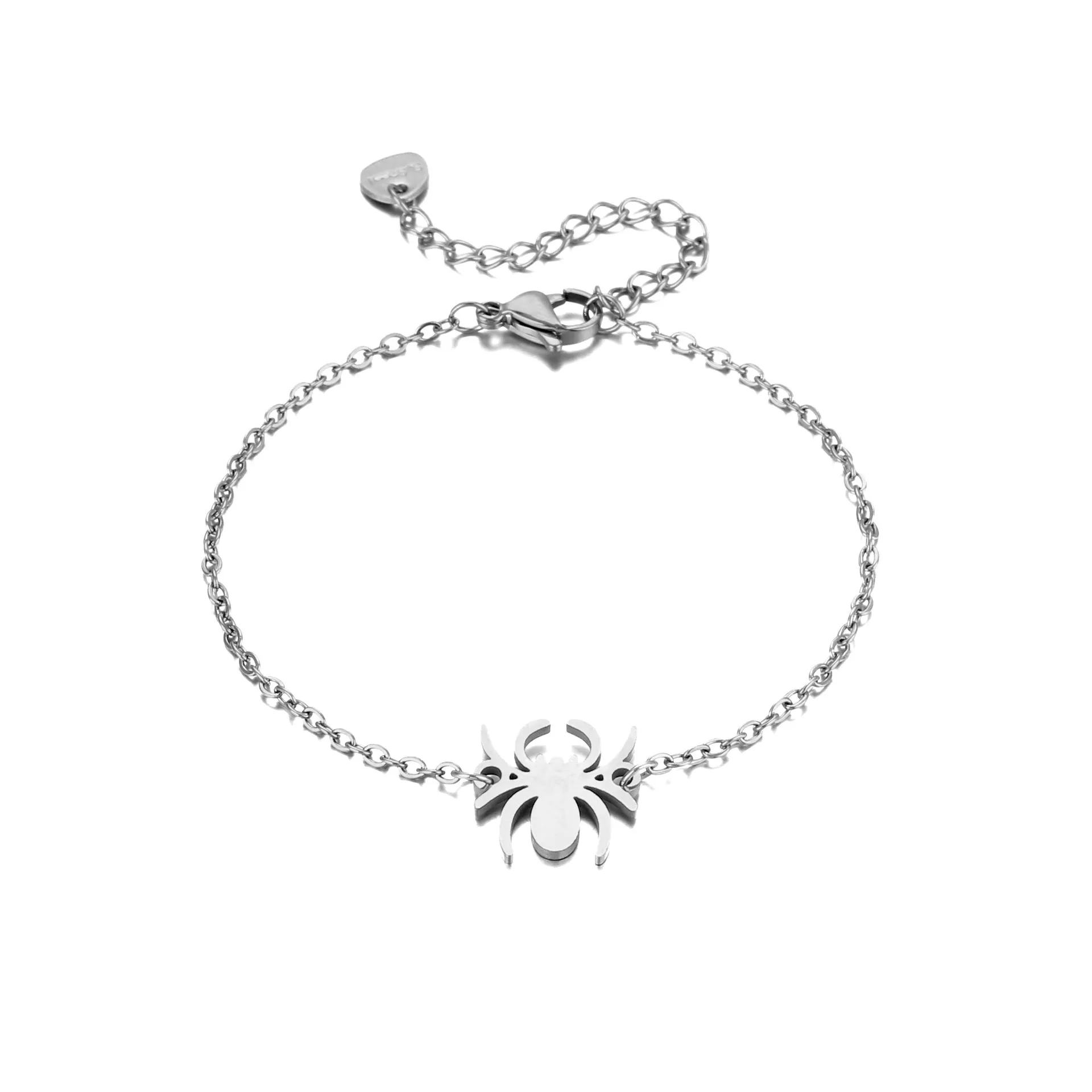 Spider Hip-Hop Bohemian Simple Style 201 Stainless Steel Bracelets In Bulk display picture 3