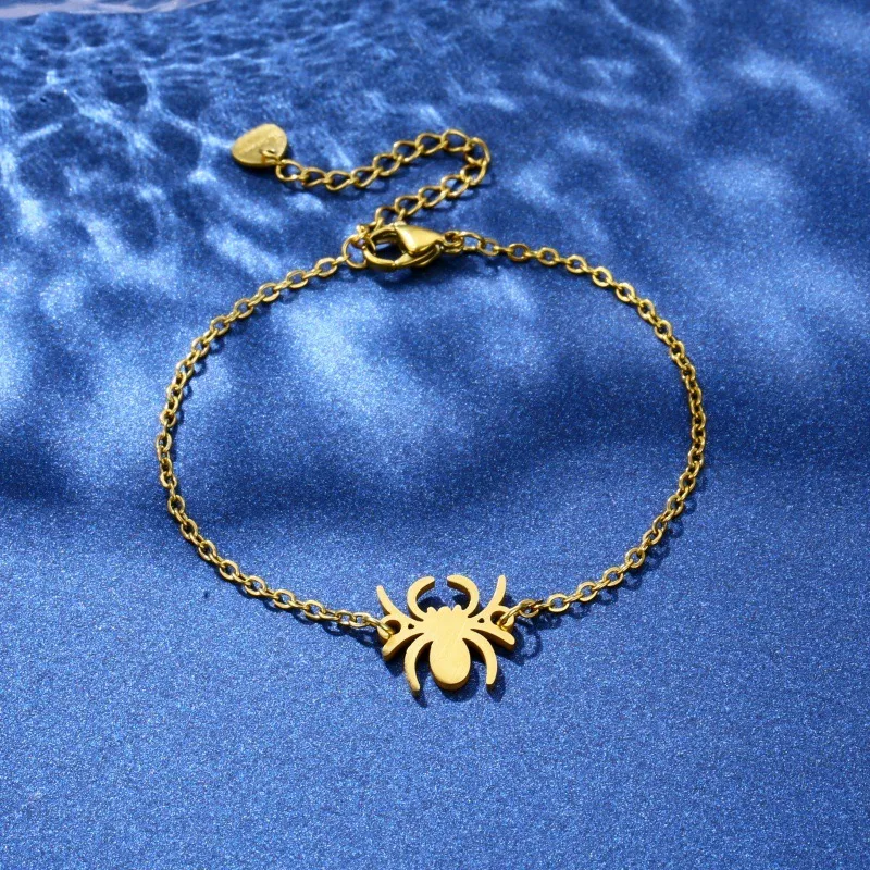 Spider Hip-Hop Bohemian Simple Style 201 Stainless Steel Bracelets In Bulk display picture 4