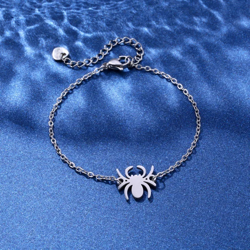 Spider Hip-Hop Bohemian Simple Style 201 Stainless Steel Bracelets In Bulk display picture 5