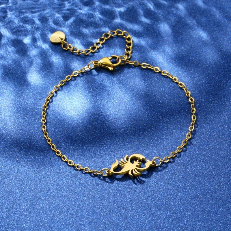 Scorpion Mignon Hip Hop Style Simple Acier Inoxydable 201 Bracelets En Masse display picture 3