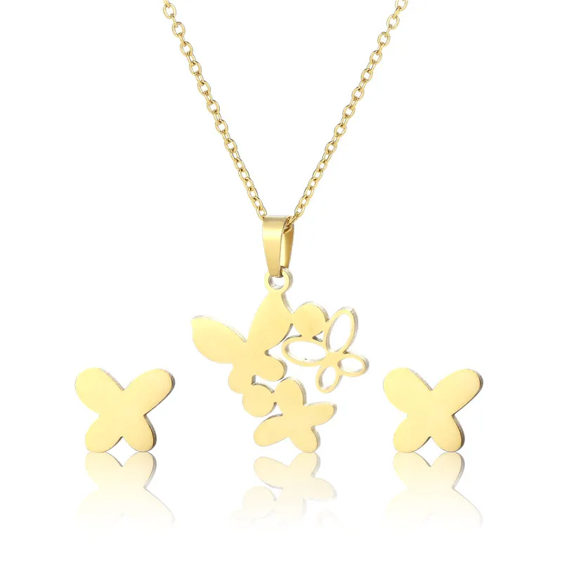Bohemian Simple Style Classic Style 201 Stainless Steel Flower Women's Jewelry Set display picture 2