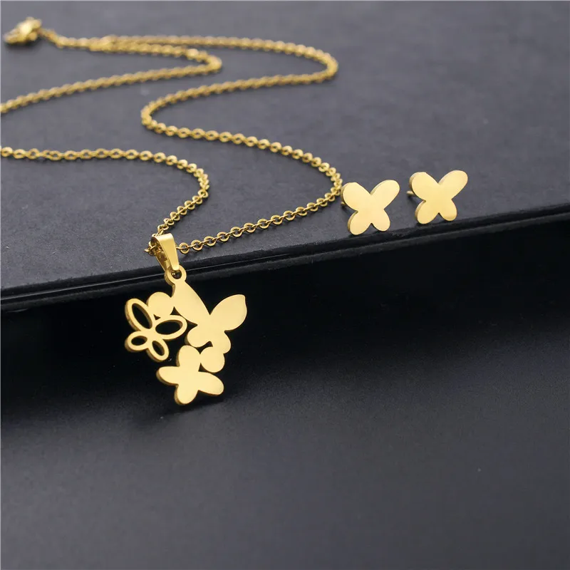 Bohemian Simple Style Classic Style 201 Stainless Steel Flower Women's Jewelry Set display picture 5