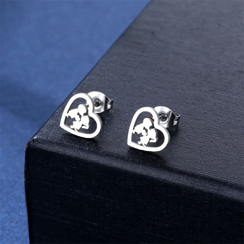 Bohemian Simple Style Classic Style 201 Stainless Steel Heart Shape Women's Jewelry Set display picture 4