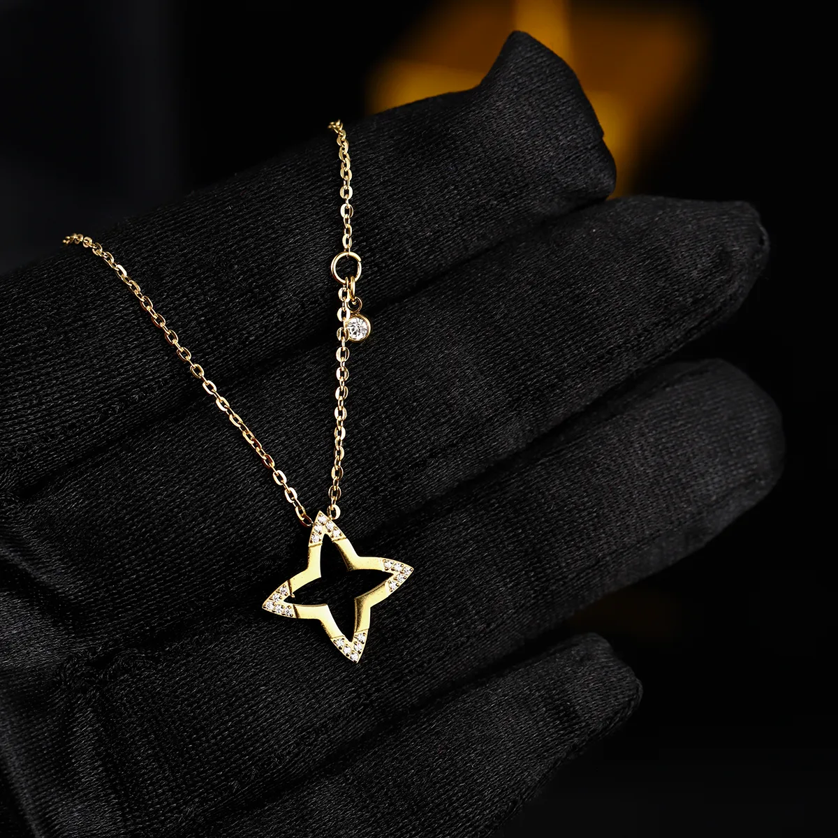 Sun Star Wreath Modern Style Commute Shiny 304 Stainless Steel Necklace Lobster Trigger Clasp Closure display picture 5