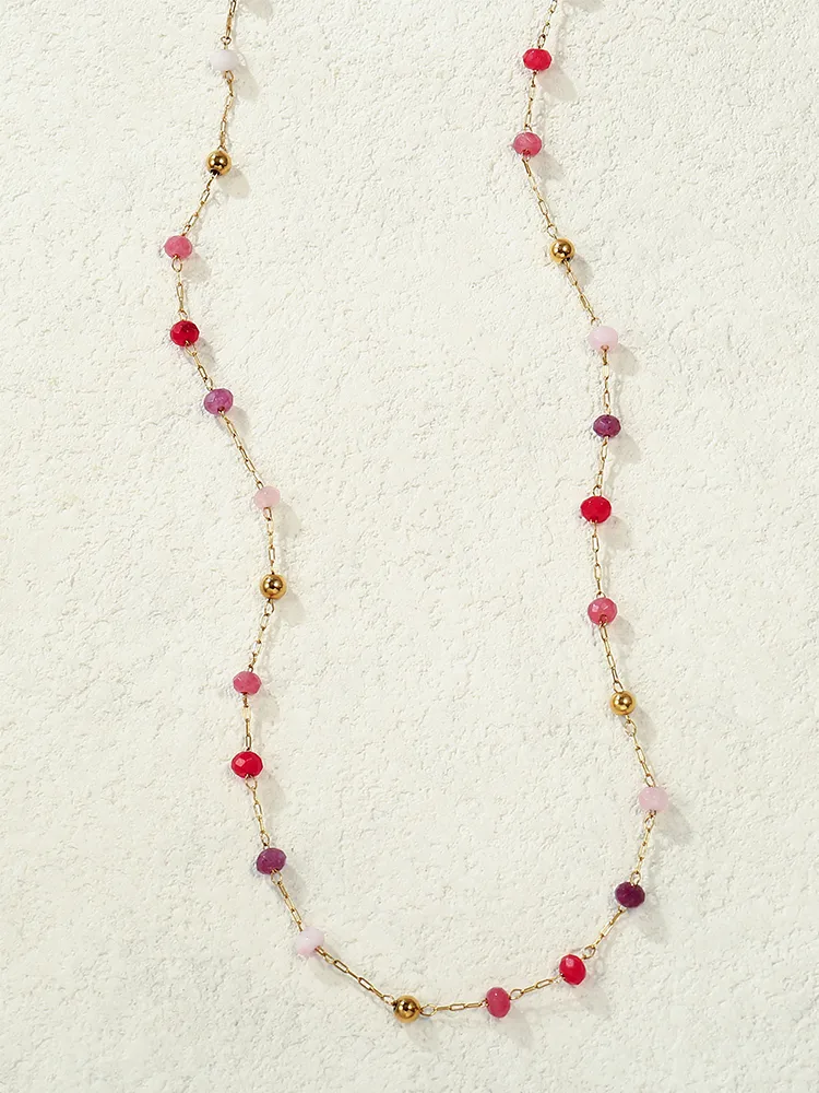 Oval Hawaiian Sexy Romantic Acrylic Necklace Wholesale display picture 2