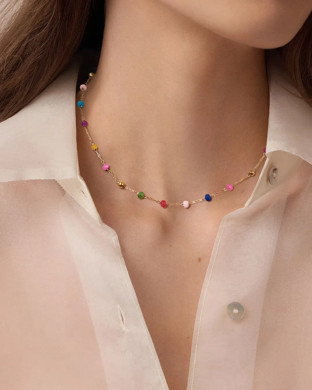 Oval Hawaiian Sexy Romantic Acrylic Necklace Wholesale display picture 7