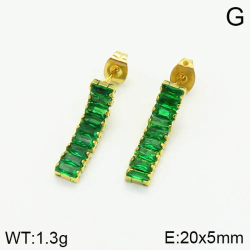 1 Pair Lines Rectangle Elegant Lady Vacation 304 Stainless Steel 18K Gold Plated Artificial Pearls Zircon Plating Inlay Drop Earrings display picture 3