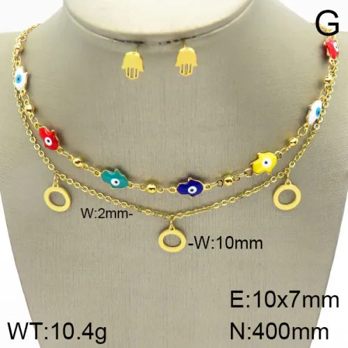 Casual Elegant Cute 304 Stainless Steel Eye Plating Zircon 18K Gold Plated Women's Jewelry Set display picture 7