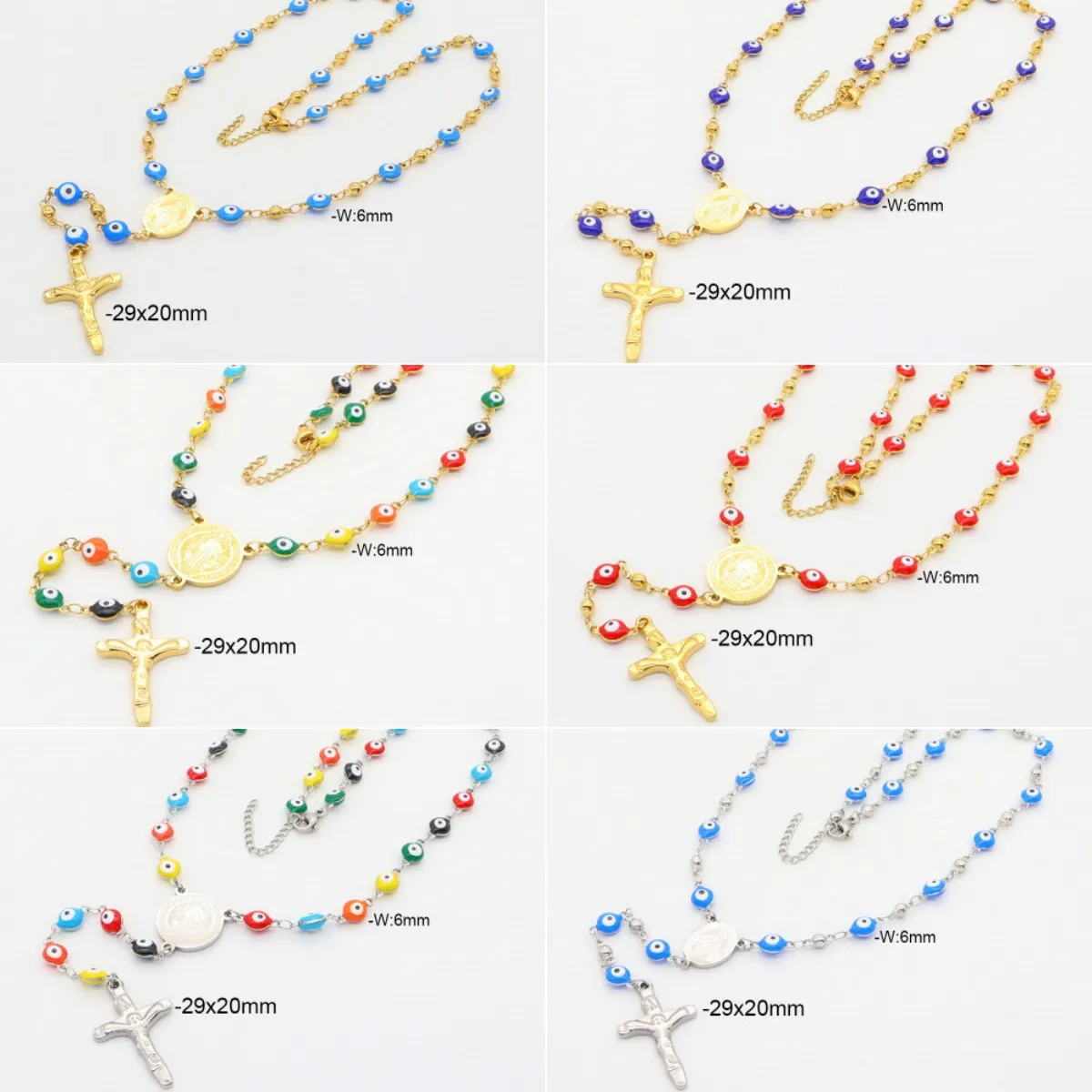 Cross Jesus Elegant Classic Style 304 Stainless Steel 18K Gold Plated Pendant Necklace Lobster Trigger Clasp Closure display picture 1