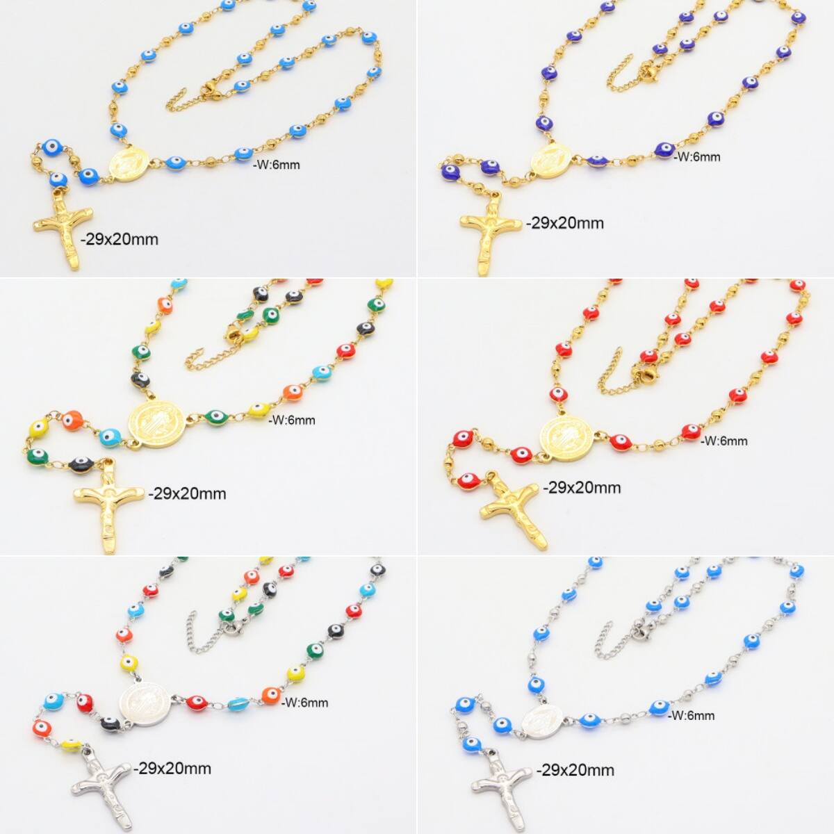 Cruzar Jesús Elegante Estilo Clásico Acero Inoxidable 304 Chapados En Oro De 18K Collar Colgante Cierre Con Gatillo De Langosta display picture 1