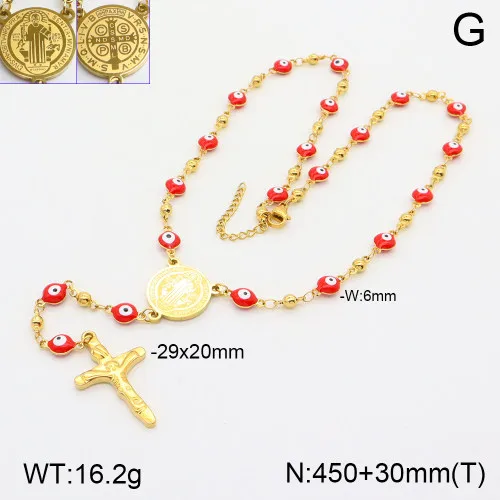 Cross Jesus Elegant Classic Style 304 Stainless Steel 18K Gold Plated Pendant Necklace Lobster Trigger Clasp Closure display picture 7