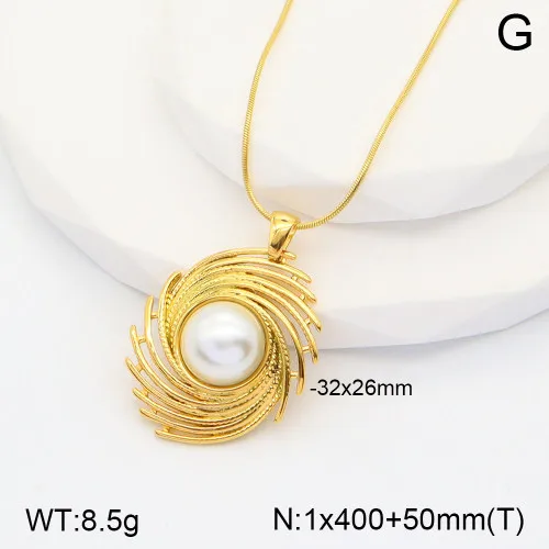 Oval Casual Classic Style Artistic Artificial Pearls 304 Stainless Steel 18K Gold Plated Pendant Necklace Inlay Lobster Trigger Clasp Closure display picture 3