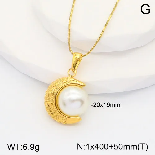 Oval Casual Classic Style Artistic Artificial Pearls 304 Stainless Steel 18K Gold Plated Pendant Necklace Inlay Lobster Trigger Clasp Closure display picture 7