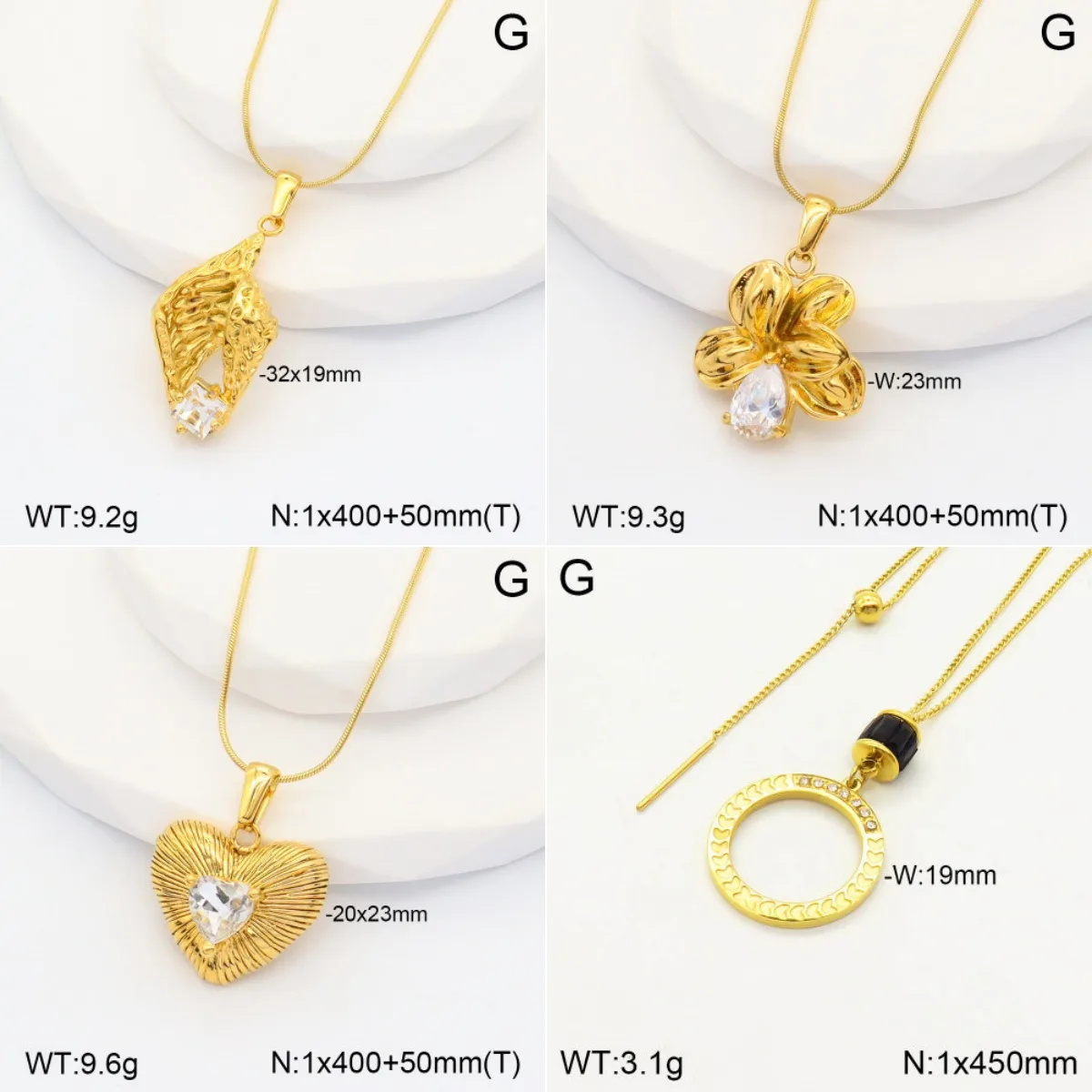 Oval Flower Casual Classic Style Artistic Zircon 304 Stainless Steel 18K Gold Plated Pendant Necklace Inlay Lobster Trigger Clasp Closure display picture 1
