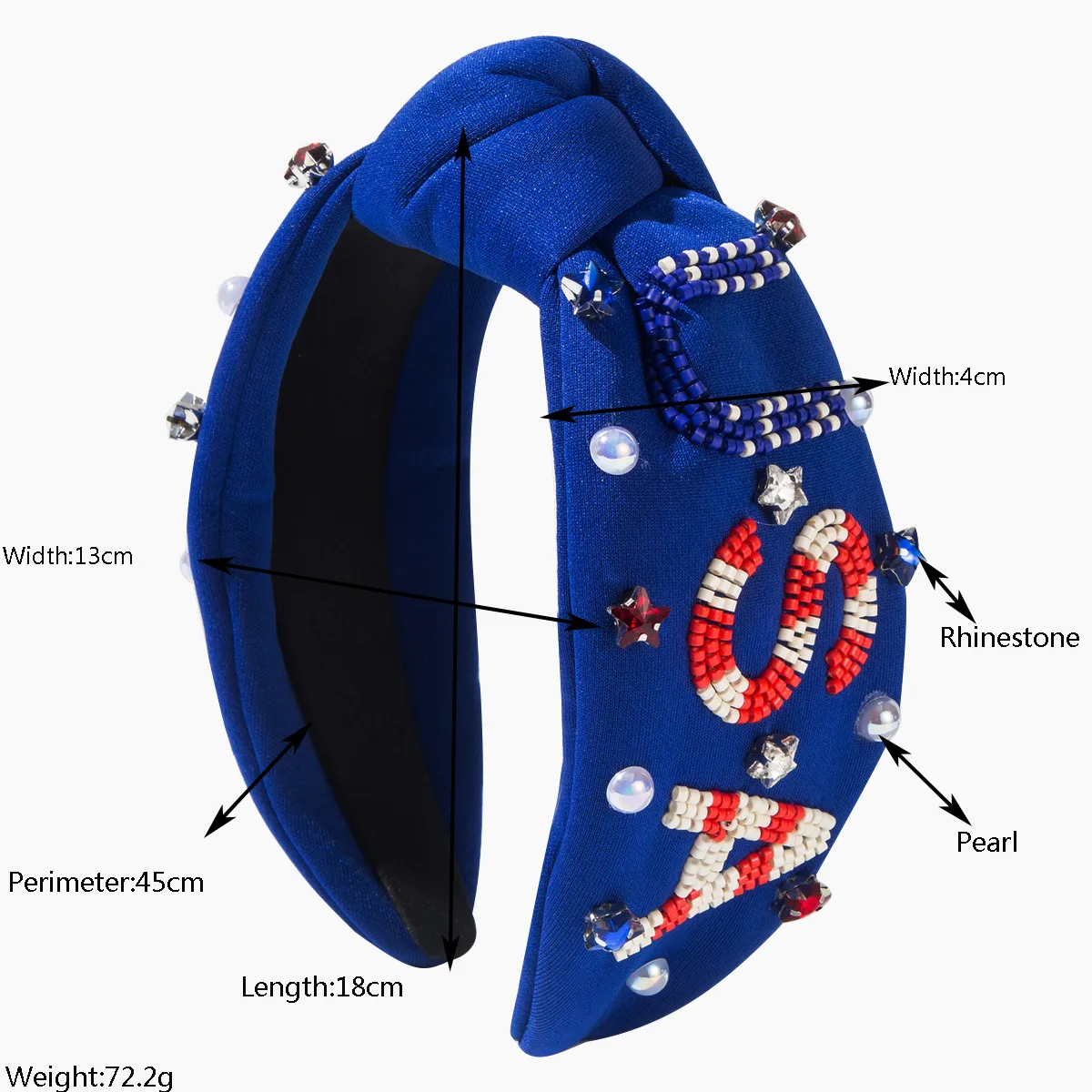 Femmes Lettre Artistique Chiffon Bande De Cheveux display picture 1