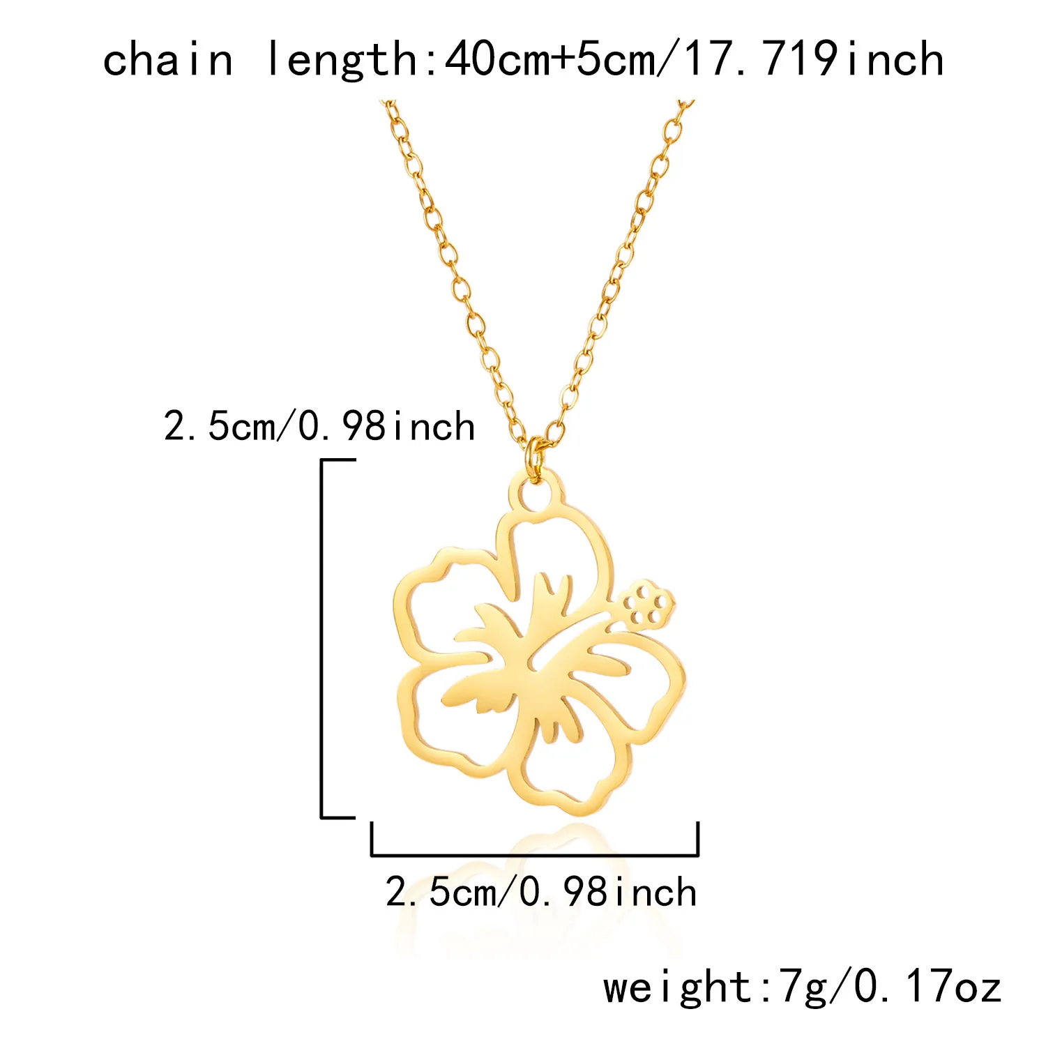 Fleur Style Moderne Style Simple Acier Inoxydable 304 Pendentif Placage Fermeture À Boucle De Type Homard display picture 1