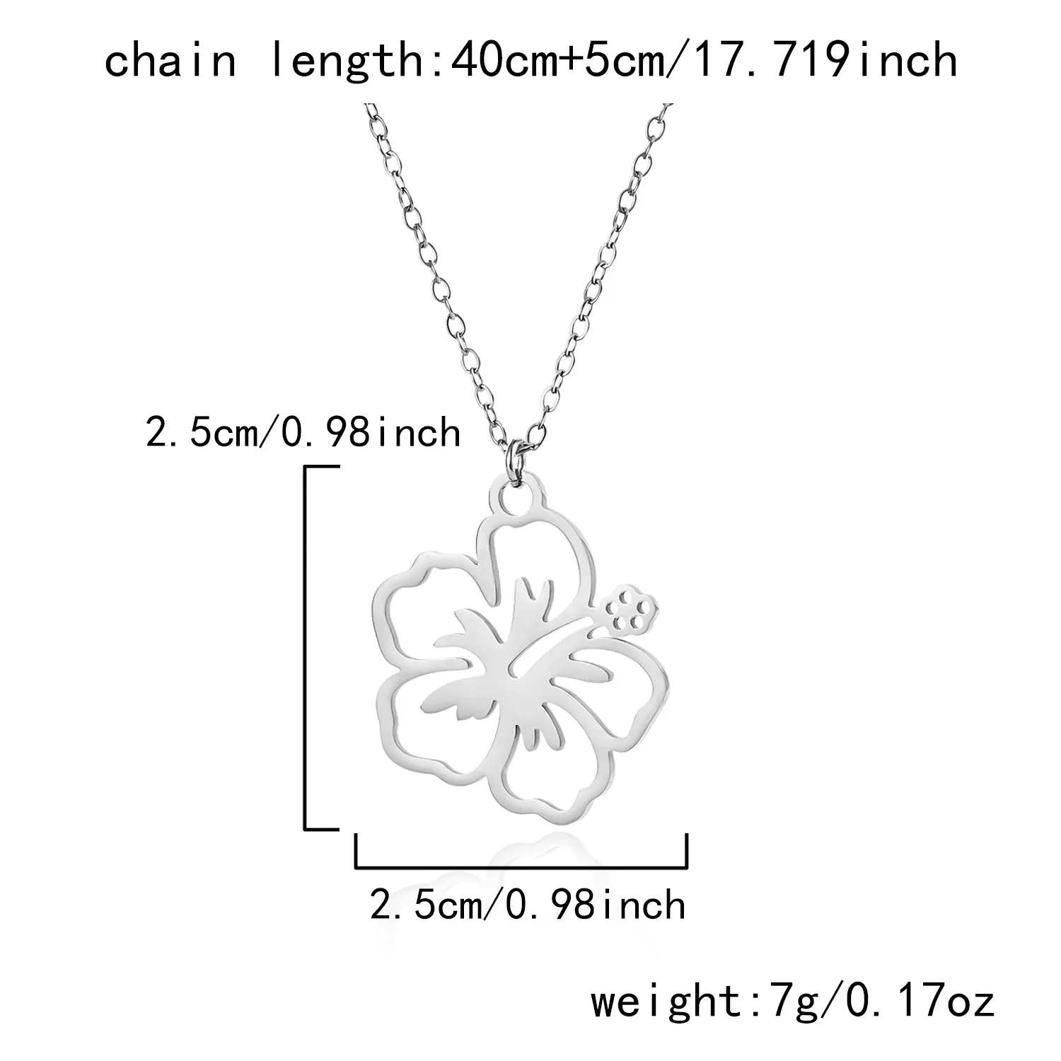 Fleur Style Moderne Style Simple Acier Inoxydable 304 Pendentif Placage Fermeture À Boucle De Type Homard display picture 2