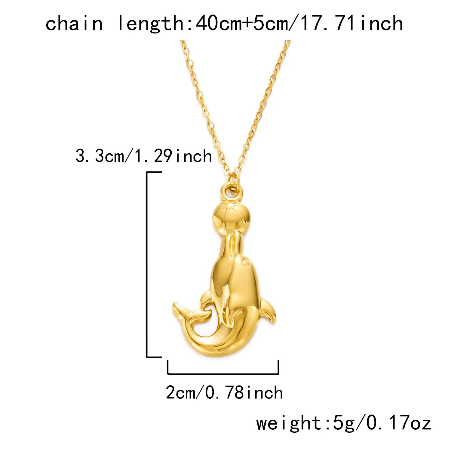 Starfish Dolphin Casual Beach 304 Stainless Steel Pendant Necklace Plating Lobster Trigger Clasp Closure display picture 4