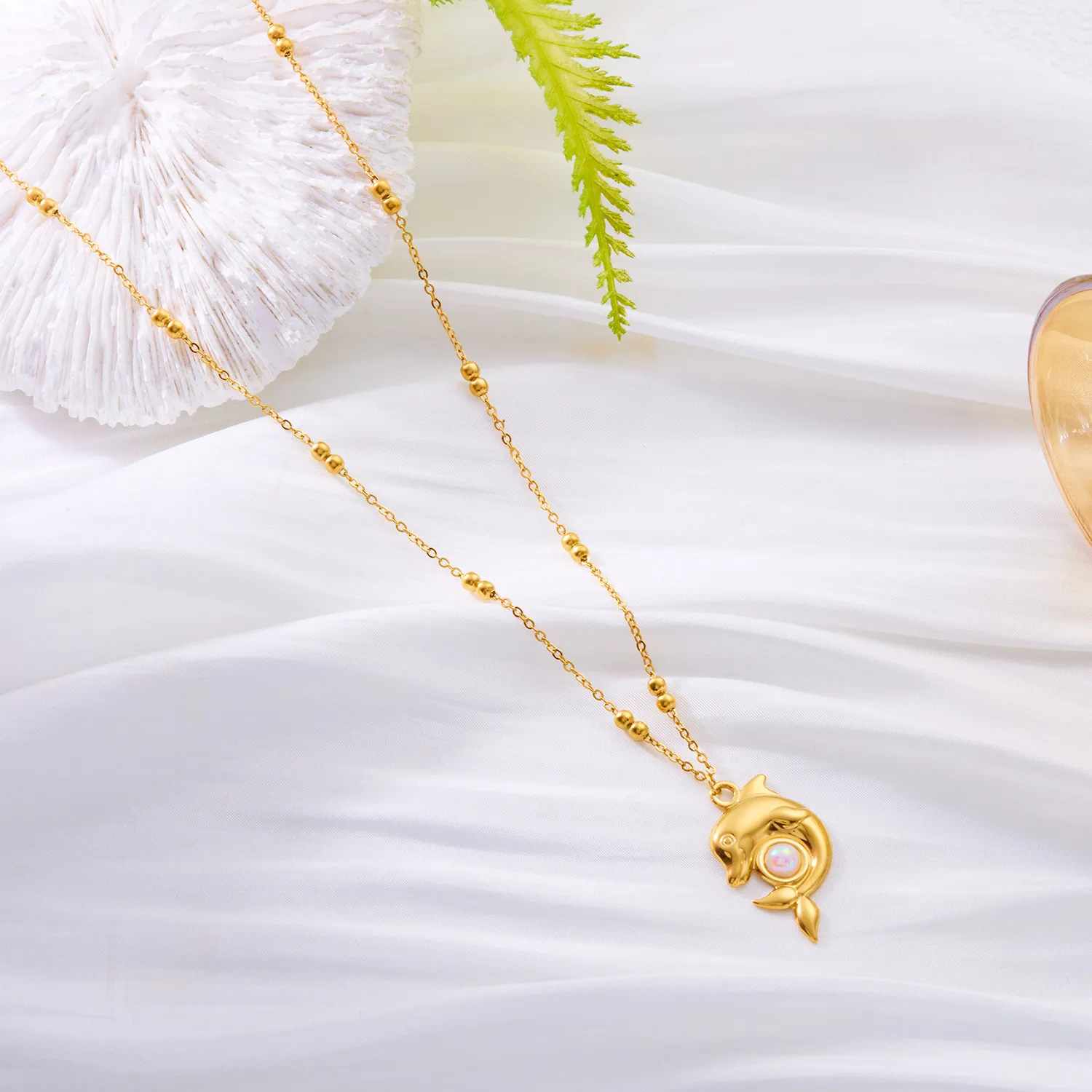Starfish Dolphin Casual Beach 304 Stainless Steel Pendant Necklace Plating Lobster Trigger Clasp Closure display picture 9