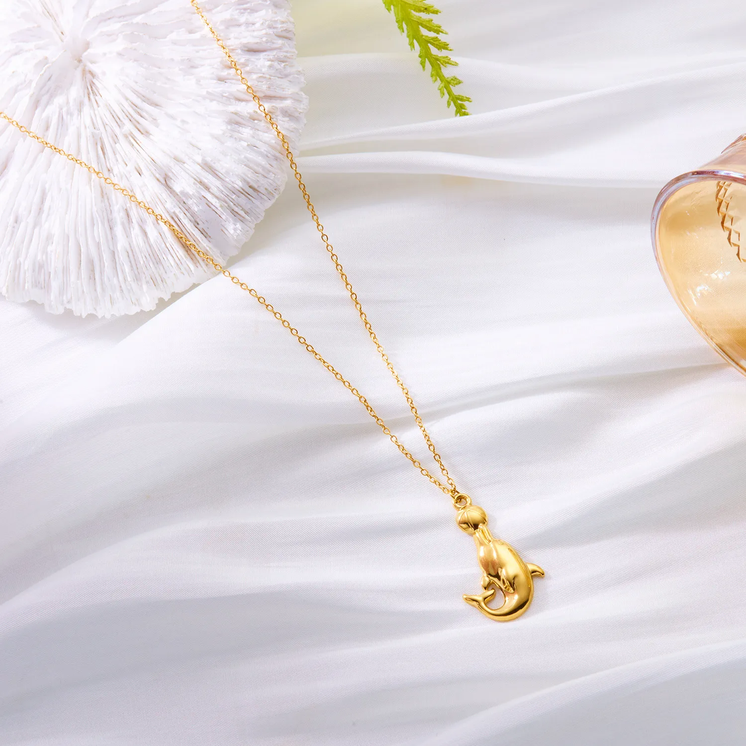 Starfish Dolphin Casual Beach 304 Stainless Steel Pendant Necklace Plating Lobster Trigger Clasp Closure display picture 11